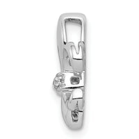 14k White Gold .02ct. Diamond Fleur de Lis Chain Slide-PM4072-002-WA