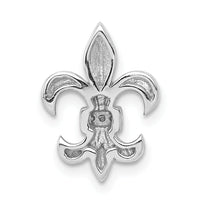 14k White Gold .02ct. Diamond Fleur de Lis Chain Slide-PM4072-002-WA