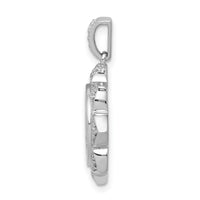14k White Gold Diamond Buddha Pendant-PM4084-016-WA