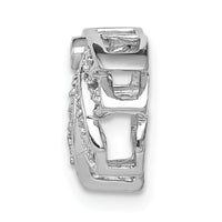 14k White Gold 1/5ct. Diamond Lotus Flower Chain Slide-PM4086-020-WA