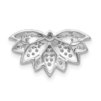 14k White Gold 1/5ct. Diamond Lotus Flower Chain Slide-PM4086-020-WA