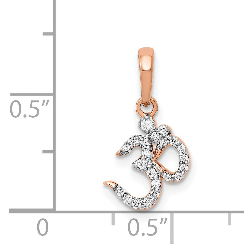 14k Diamond Om Pendant-PM4089-010-RA