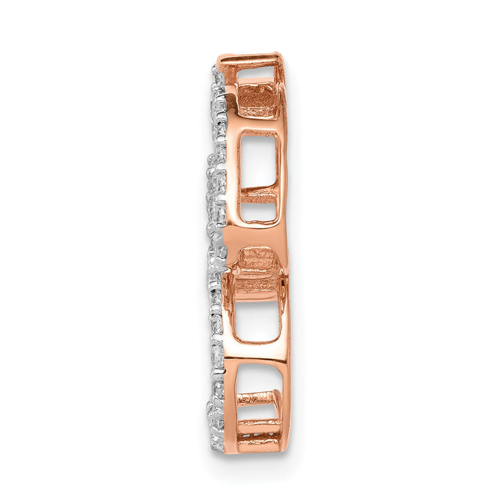 14k Rose Gold 1/3ct. Diamond Om Chain Slide-PM4090-033-RA