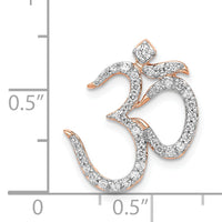 14k Rose Gold 1/3ct. Diamond Om Chain Slide-PM4090-033-RA