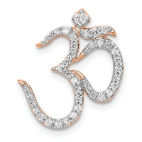14k Rose Gold 1/3ct. Diamond Om Chain Slide-PM4090-033-RA