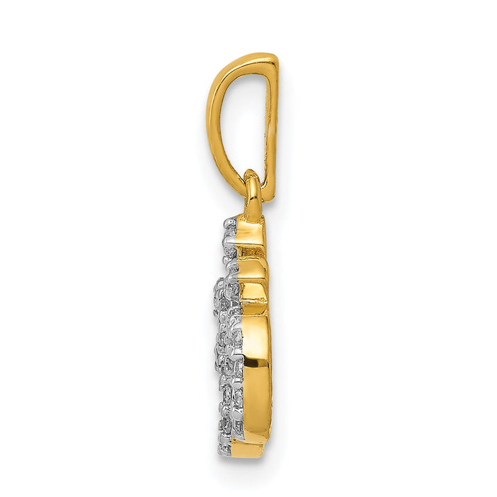 14k 1/6ct. Diamond Om Pendant-PM4091-015-YA