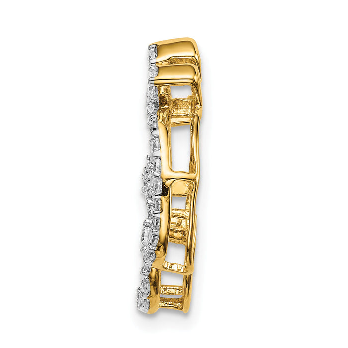 14k 3/8ct. Diamond Om Chain Slide-PM4092-042-YA