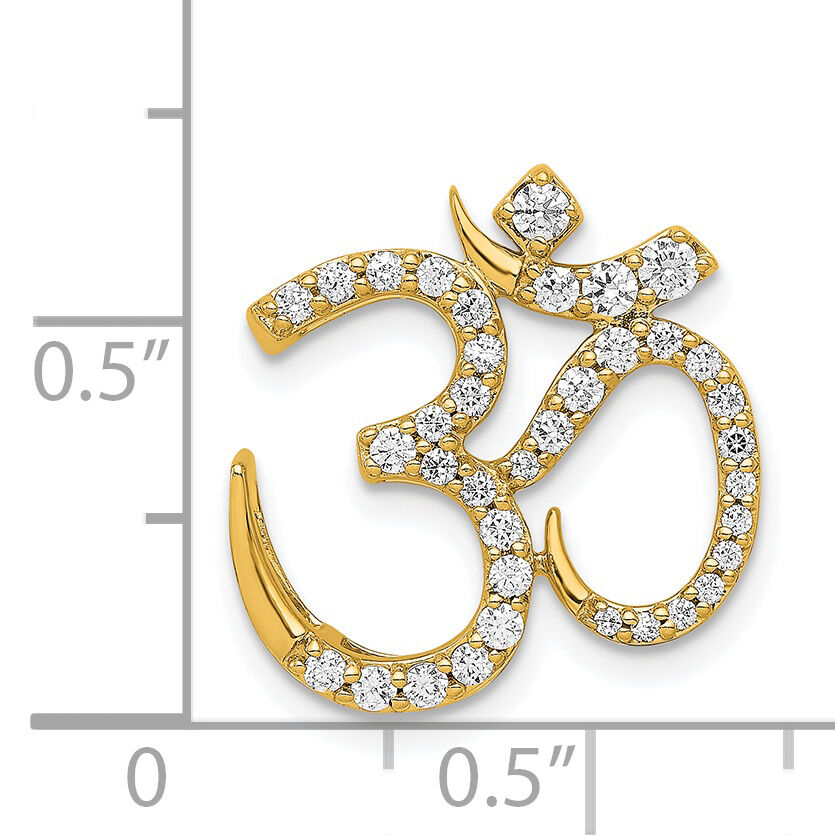 14k 3/8ct. Diamond Om Chain Slide-PM4092-042-YA