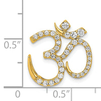 14k 3/8ct. Diamond Om Chain Slide-PM4092-042-YA