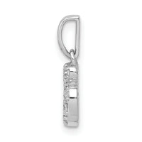 14k White Gold 1/10ct. Diamond Om Symbol Pendant-PM4093-010-WA