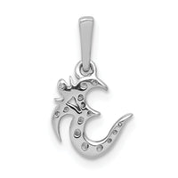 14k White Gold 1/10ct. Diamond Om Symbol Pendant-PM4093-010-WA