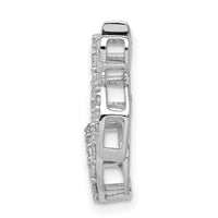 14k White Gold 3/8ct. Diamond Om Symbol Chain Slide-PM4094-040-WA