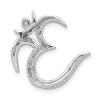 14k White Gold 3/8ct. Diamond Om Symbol Chain Slide-PM4094-040-WA
