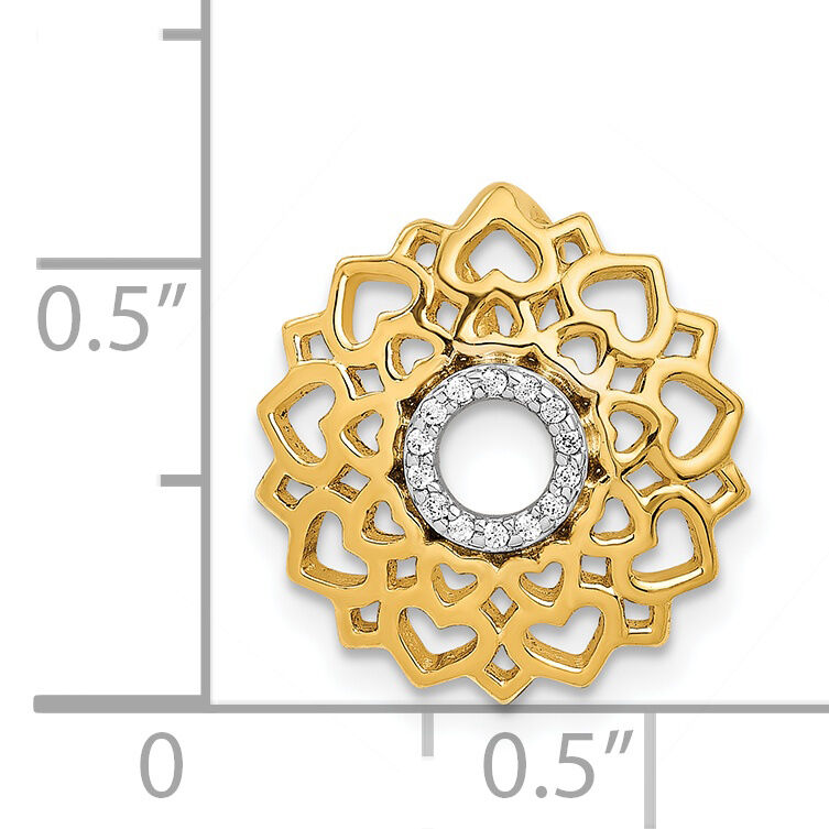 14k 1/20ct. Diamond Sahasrara/Crown Chakra Chain Slide-PM4095-005-YA