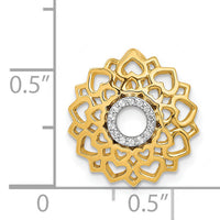 14k 1/20ct. Diamond Sahasrara/Crown Chakra Chain Slide-PM4095-005-YA