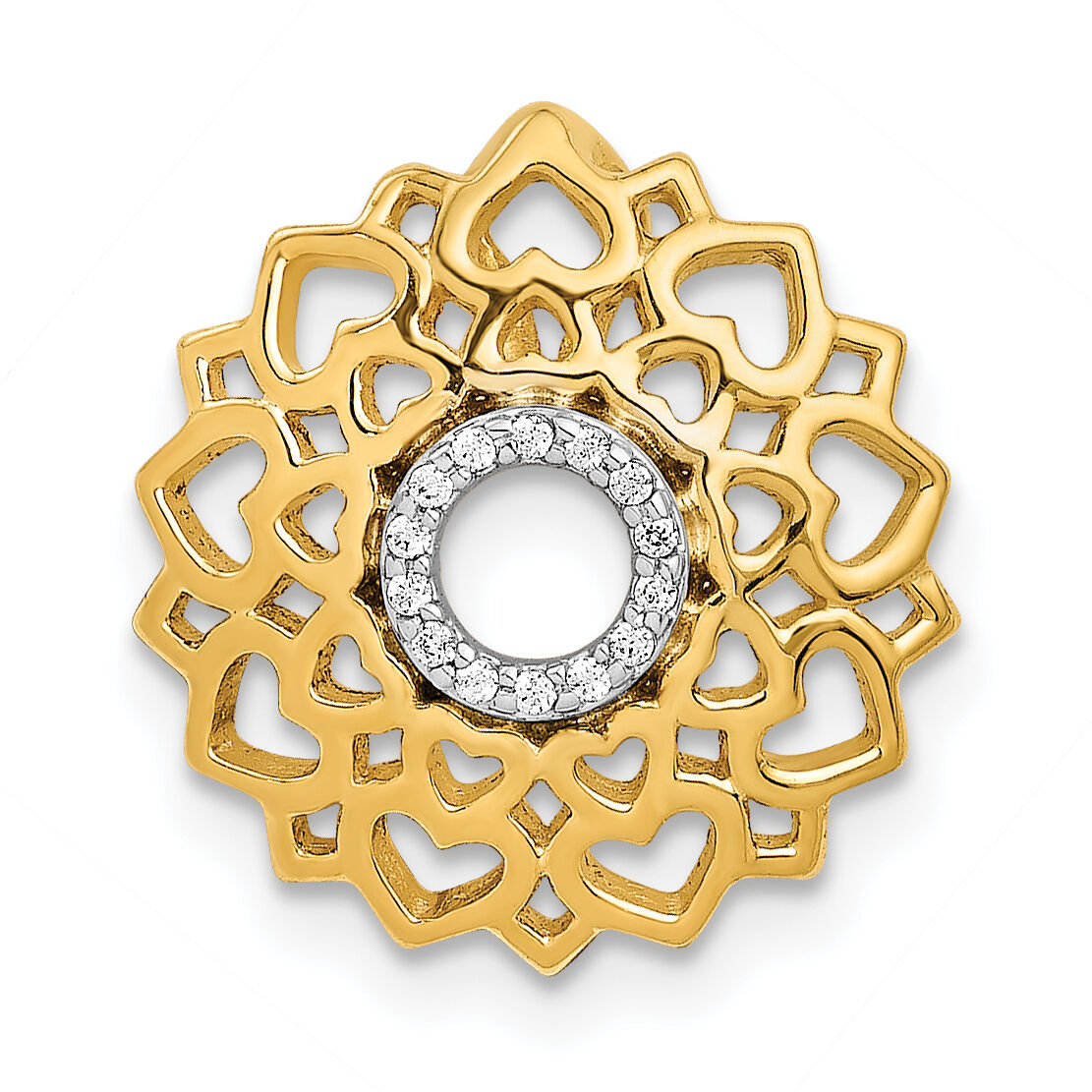 14k 1/20ct. Diamond Sahasrara/Crown Chakra Chain Slide-PM4095-005-YA