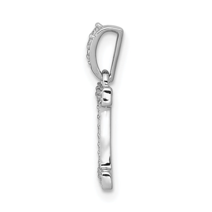 14k White Gold Diamond Gemini Zodiac Pendant-PM4104-013-WA