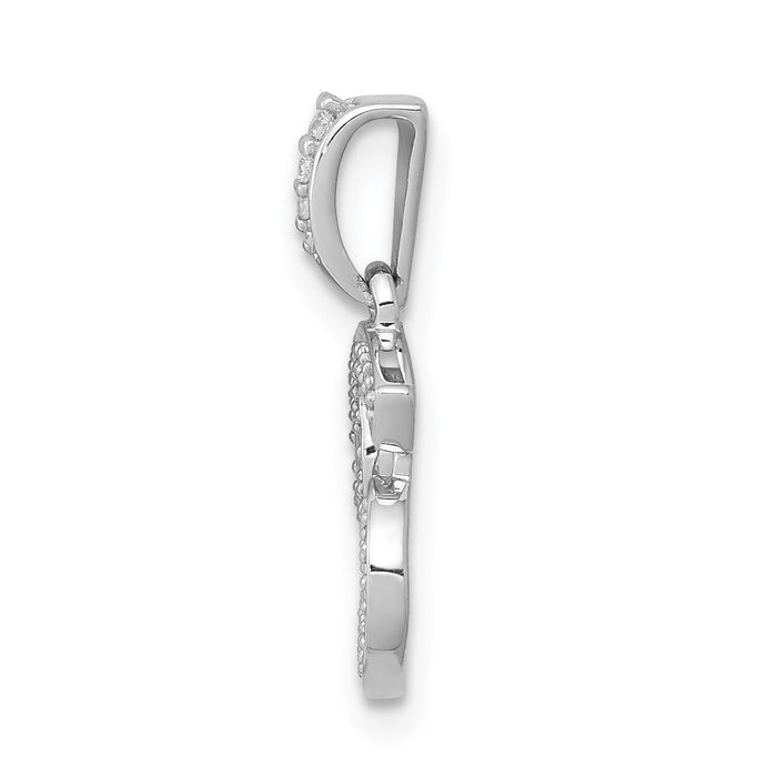 14k White Gold Diamond Cancer Zodiac Pendant-PM4105-013-WA