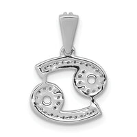 14k White Gold Diamond Cancer Zodiac Pendant-PM4105-013-WA