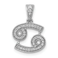 14k White Gold Diamond Cancer Zodiac Pendant-PM4105-013-WA