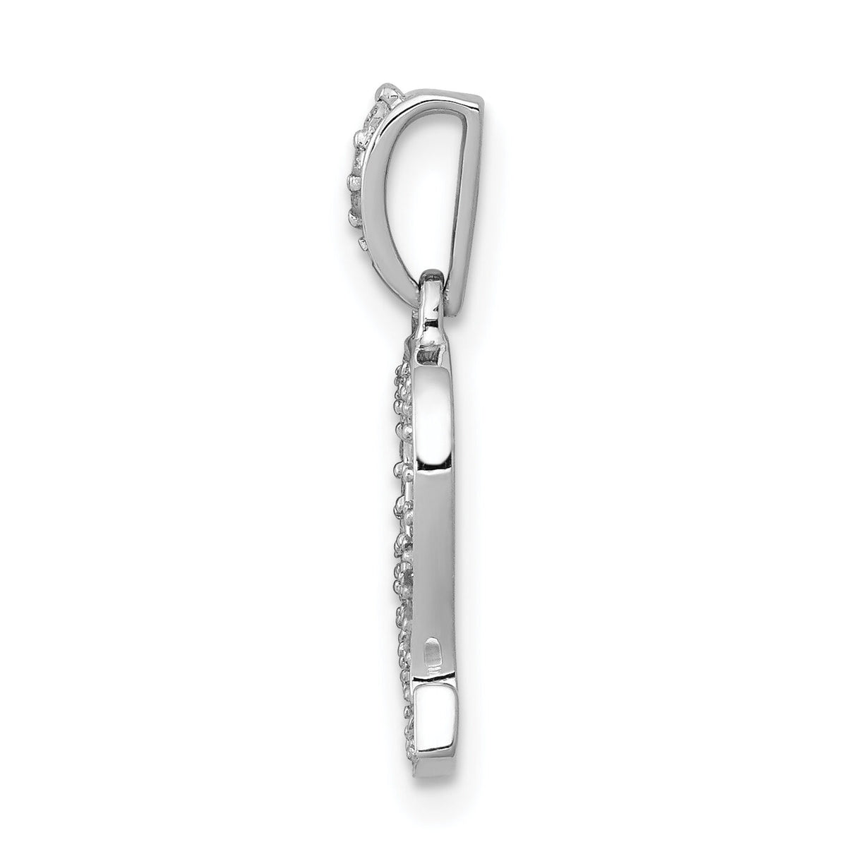 14k White Gold Diamond Leo Zodiac Pendant-PM4106-012-WA
