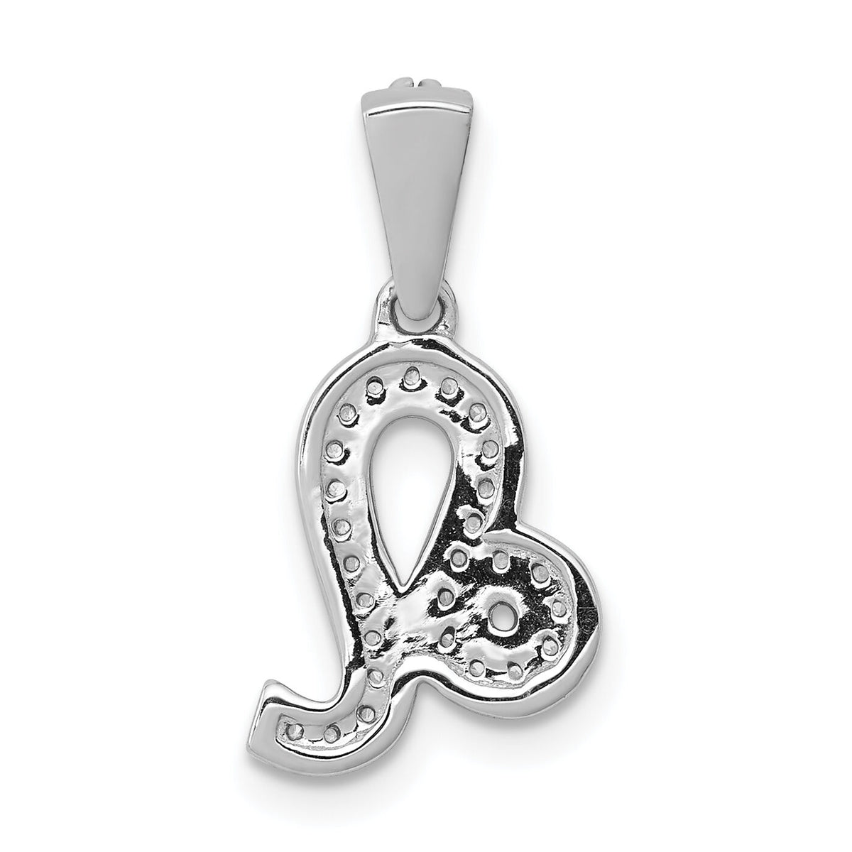 14k White Gold Diamond Leo Zodiac Pendant-PM4106-012-WA