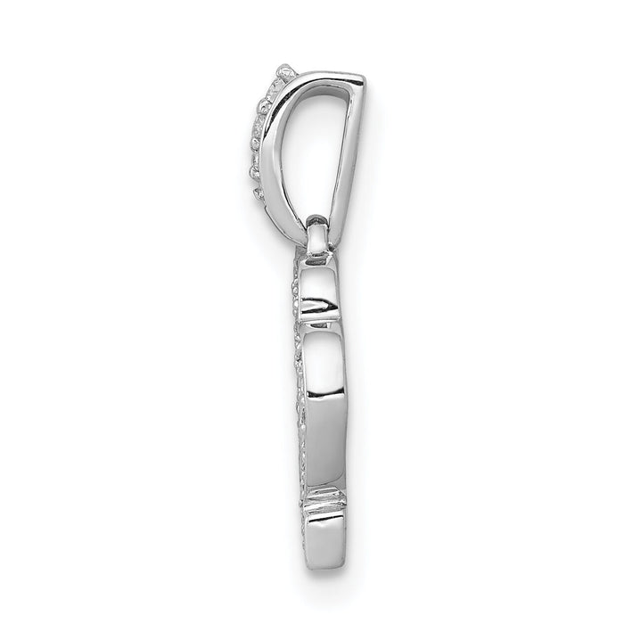 14k White Gold Diamond Virgo Zodiac Pendant-PM4107-013-WA