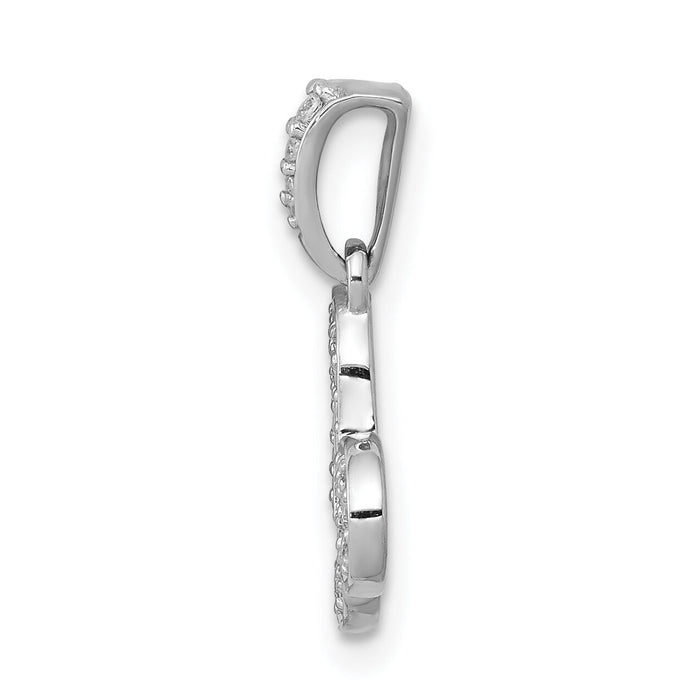 14k White Gold Diamond Capricorn Zodiac Pendant-PM4111-010-WA