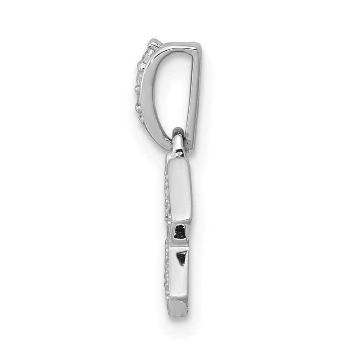 14k White Gold Diamond Aquarius Zodiac Pendant-PM4112-011-WA