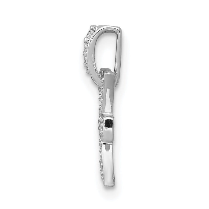 14k White Gold Diamond Pisces Zodiac Pendant-PM4113-010-WA