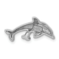 14k White Gold Diamond Dolphins Chain Slide-PM4115-008-WA