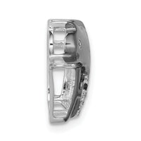 14k White Gold w/ Black Rhodium Diamond Bears Chain Slide-PM4117-009-WA