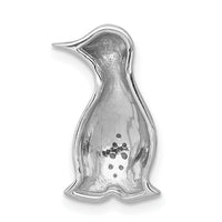14k White Gold w/ Black Rhodium Diamond Penguins Chain Slide-PM4121-005-WA