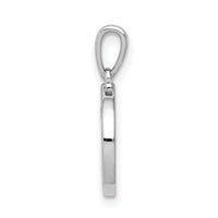 14k White Gold Diamond Paw Print in Circle Pendant-PM4125-011-WA