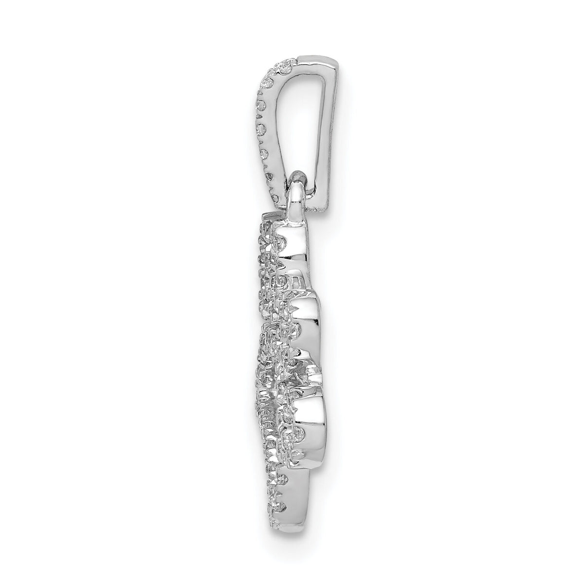 14k White Gold 1/4ct. Diamond Paw Print Pendant-PM4127-025-WA