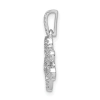 14k White Gold 1/4ct. Diamond Paw Print Pendant-PM4127-025-WA