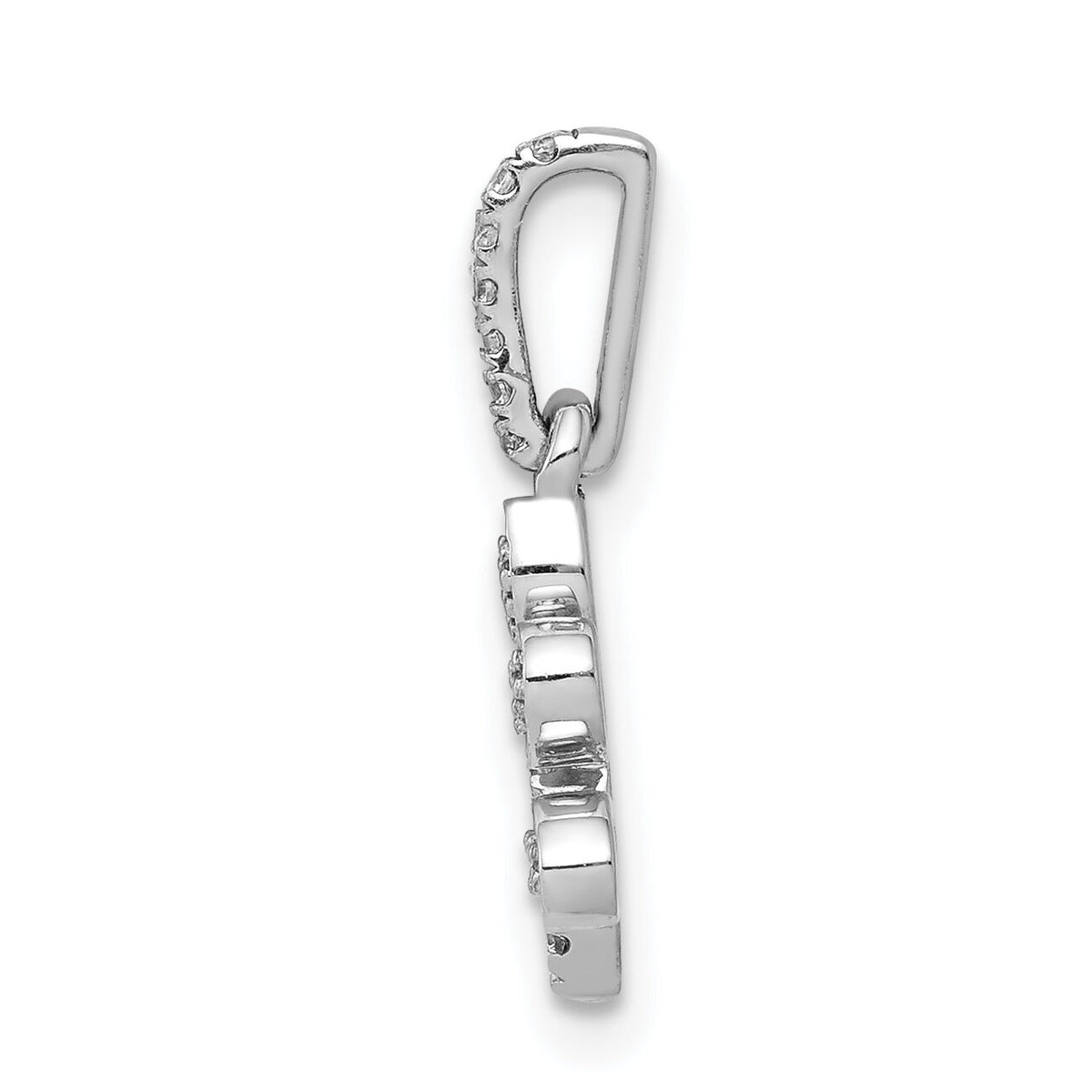 14k White Gold 1/10ct. Diamond Paw Print Pendant-PM4130-011-WA