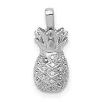 14k White Gold Diamond Pineapple Pendant-PM4132-015-WA