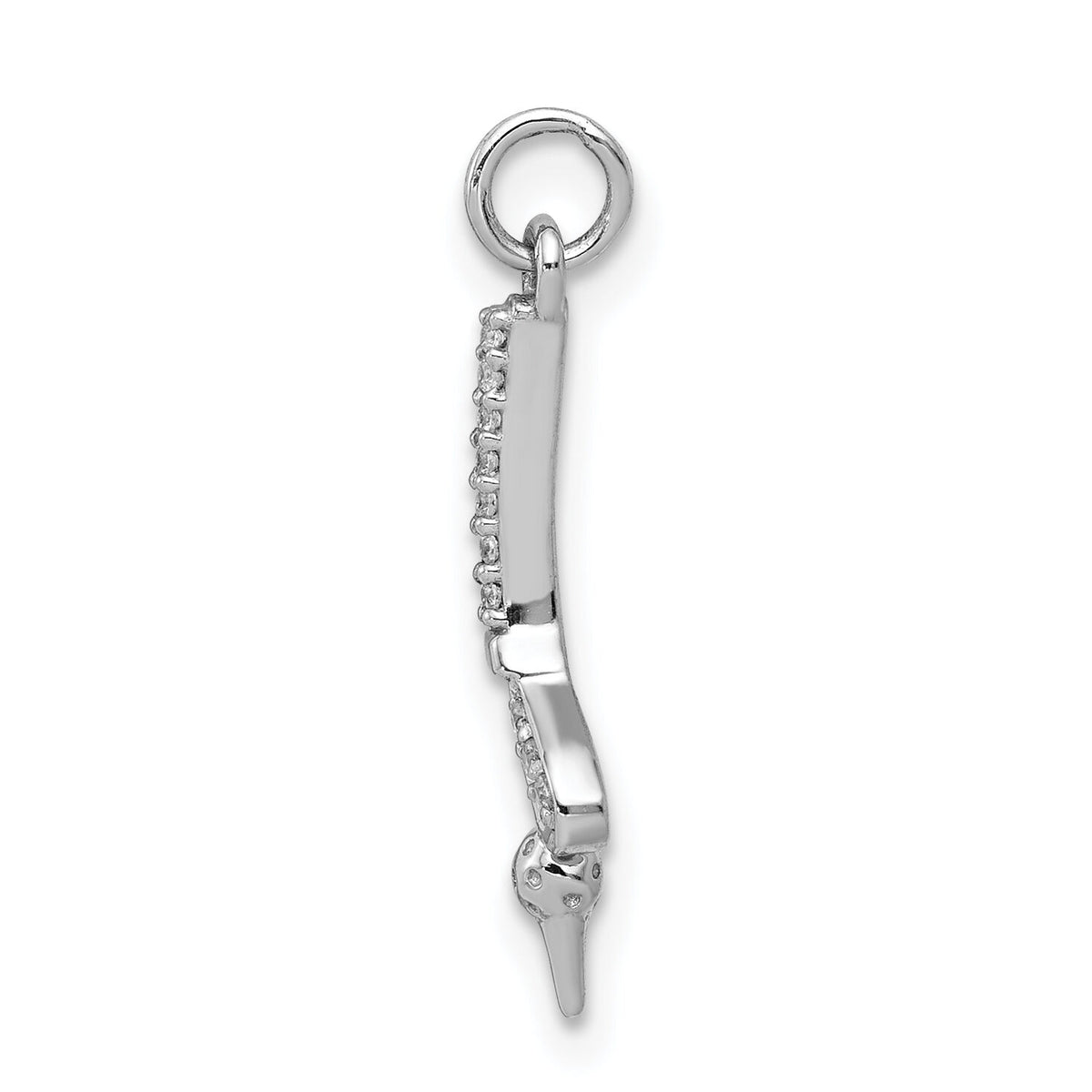 14k White Gold Diamond Golf Club and Ball Pendant-PM4137-004-WA