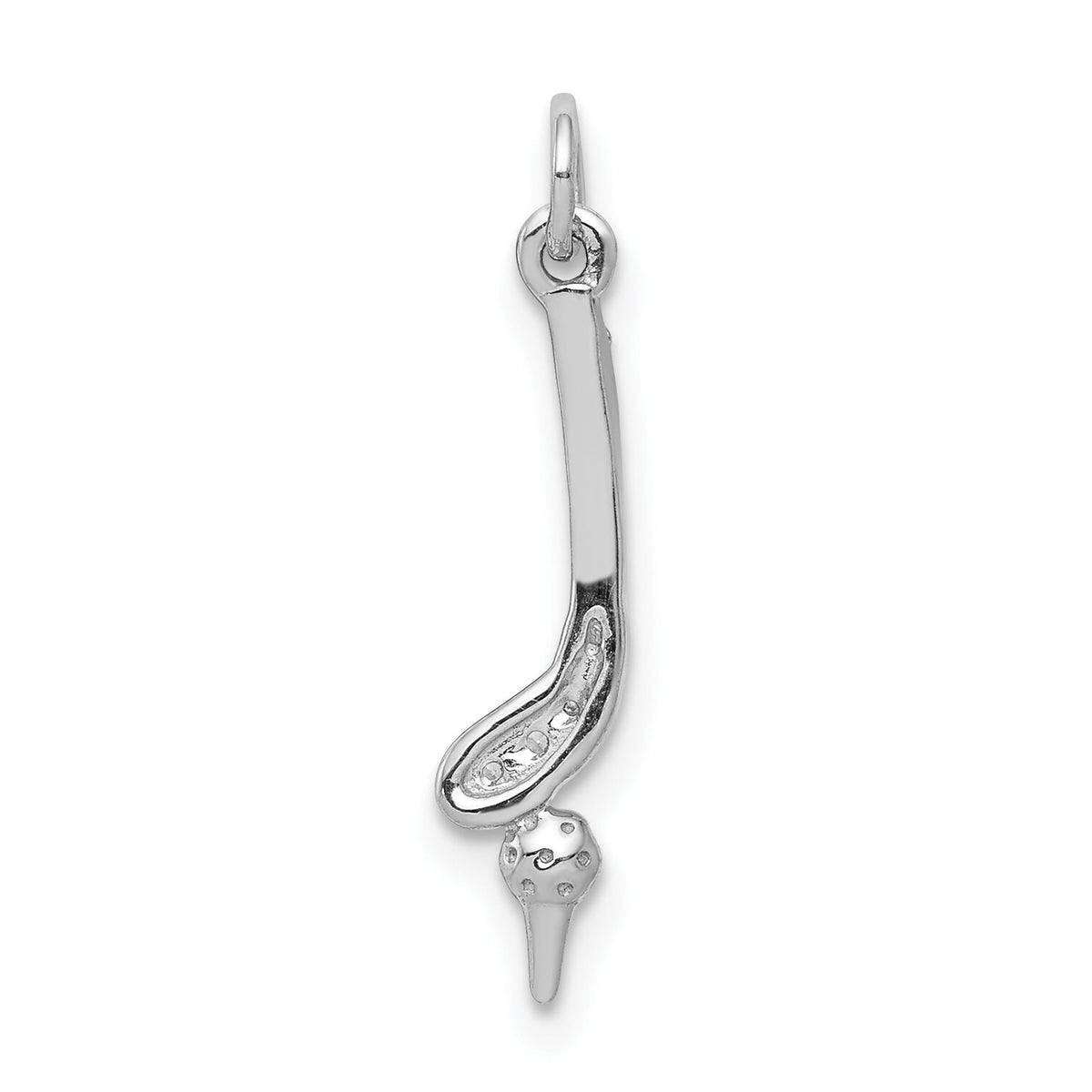 14k White Gold Diamond Golf Club and Ball Pendant-PM4137-004-WA