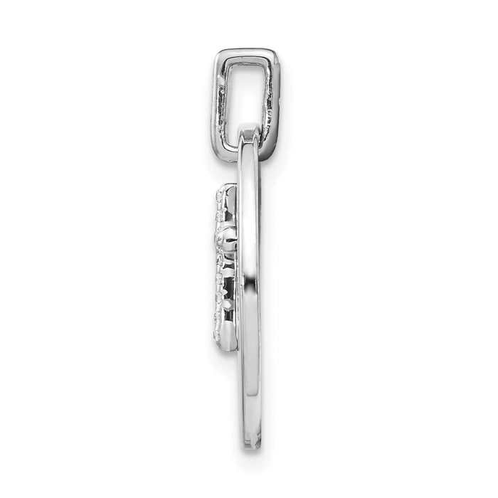 14k White Gold Diamond Cross Faith Pendant-PM4354-005-WA