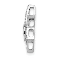 14k White Gold 1/10ct. Diamond Star of David w/Chai Chain Slide-PM4358-010-WA
