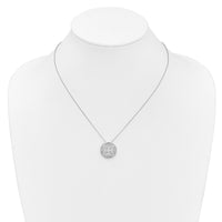 14k White Gold Diamond Vintage Hearts Pendant Necklace-PM4364-050-WA