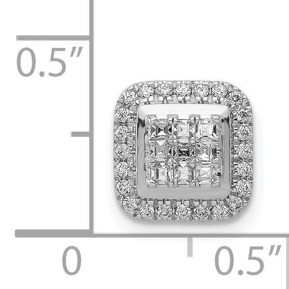 14k White Gold 1/4ct. Diamond Square Cluster Pendant-PM4369-025-WA