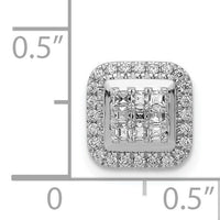 14k White Gold 1/4ct. Diamond Square Cluster Pendant-PM4369-025-WA
