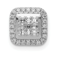 14k White Gold 1/4ct. Diamond Square Cluster Pendant-PM4369-025-WA
