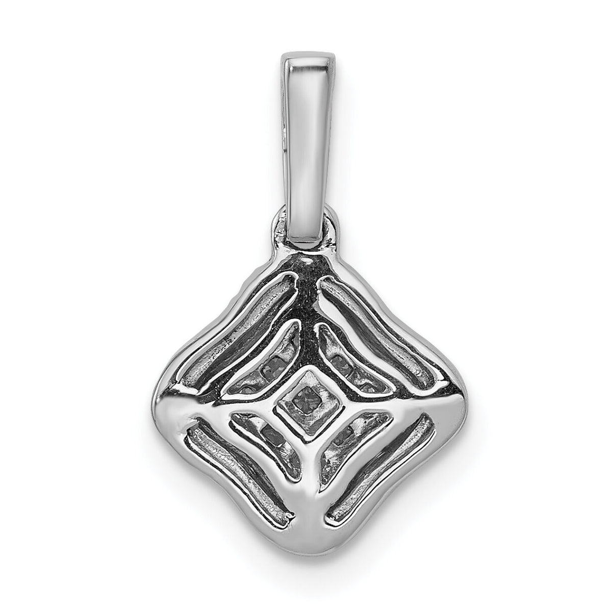 14k White Gold 1/4ct. Diamond Cluster Pendant-PM4370-025-WA
