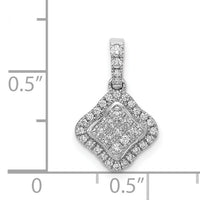 14k White Gold 1/4ct. Diamond Cluster Pendant-PM4370-025-WA