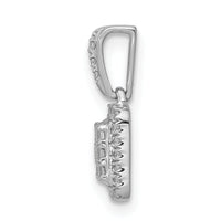 14k White Gold 1/4ct. Diamond Square Cluster Pendant-PM4371-025-WA