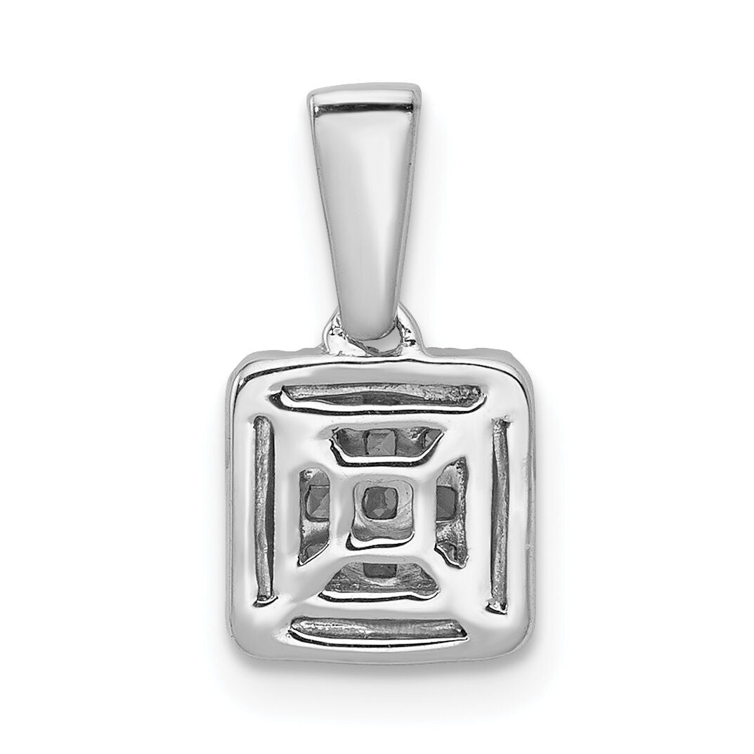 14k White Gold 1/4ct. Diamond Square Cluster Pendant-PM4371-025-WA